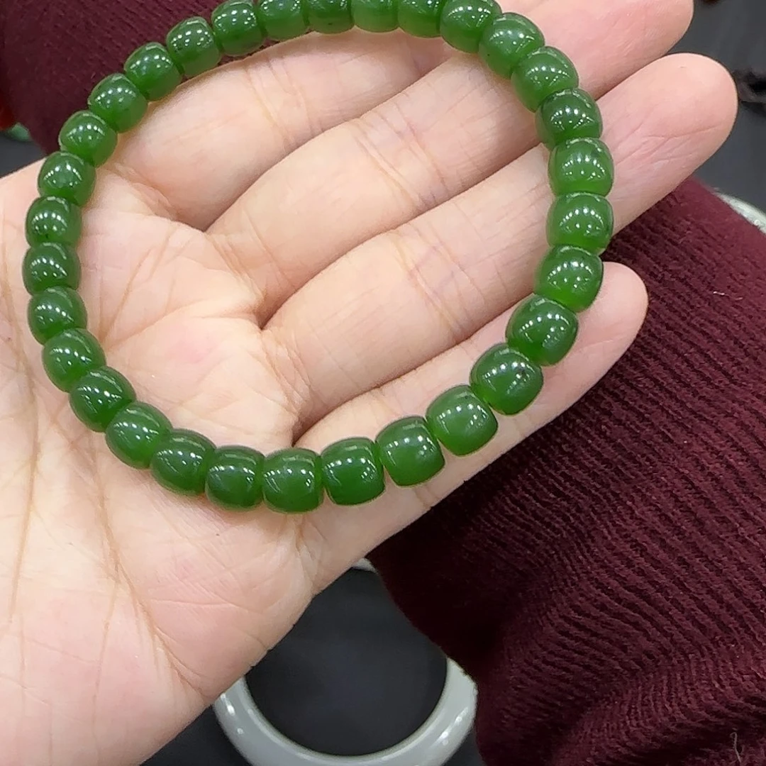 和田玉手串未镶嵌7