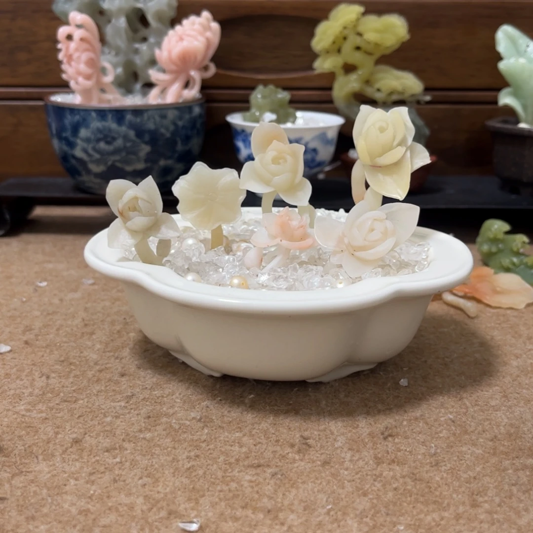 云****印石昌化石海棠盆1