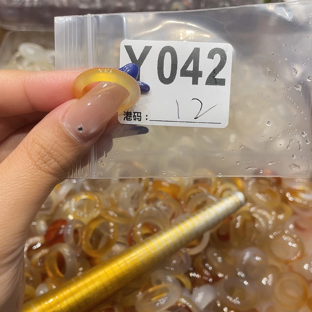 玛瑙/玉髓未镶嵌戒指042