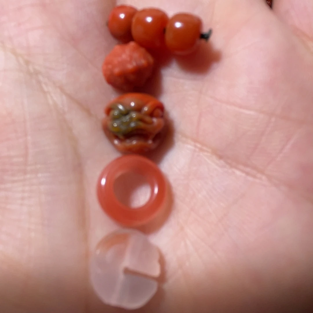 南红玛瑙配饰套装未镶嵌林**栗