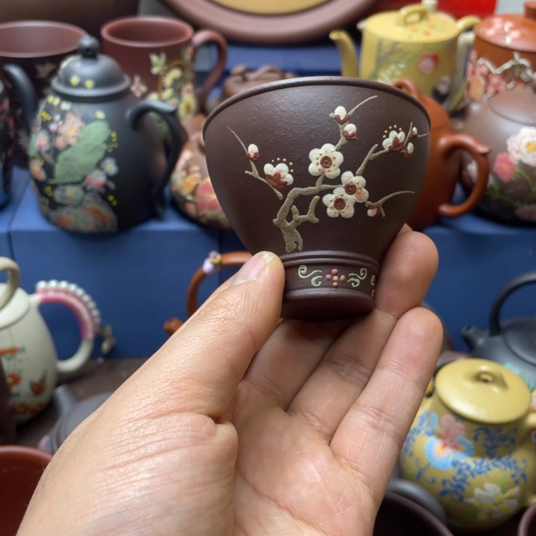 茶杯红泥紫砂主人杯100cc