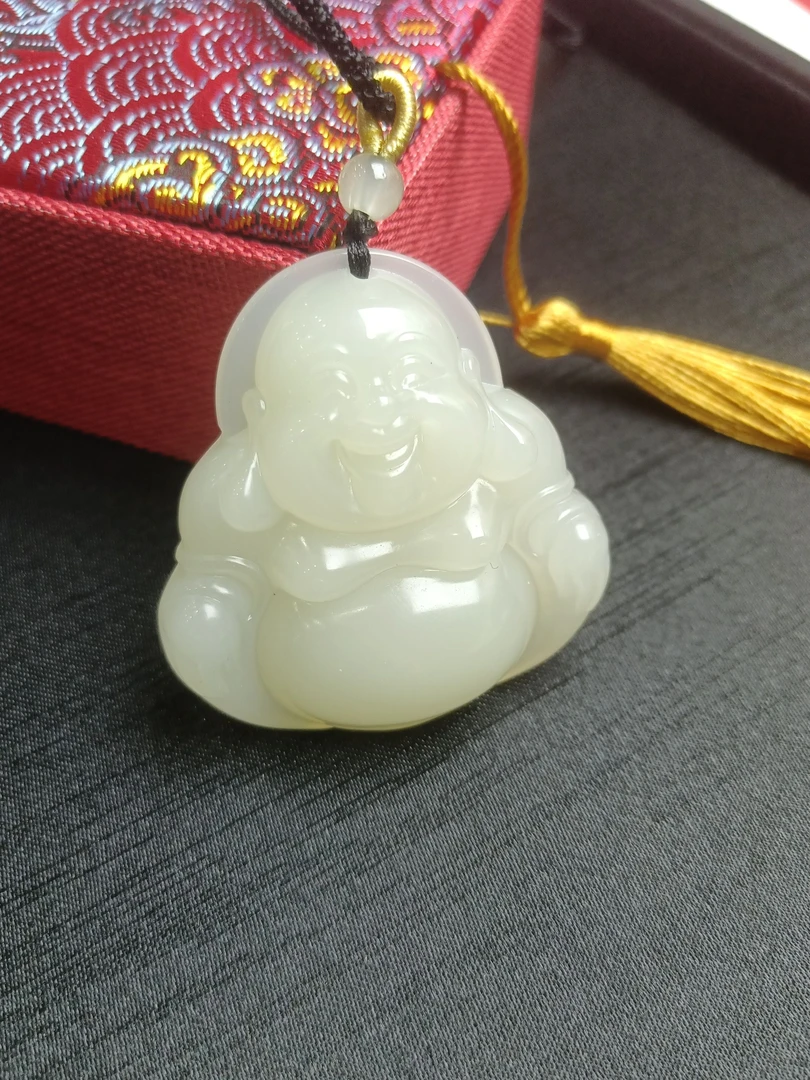 天然晴水佛公吊坠