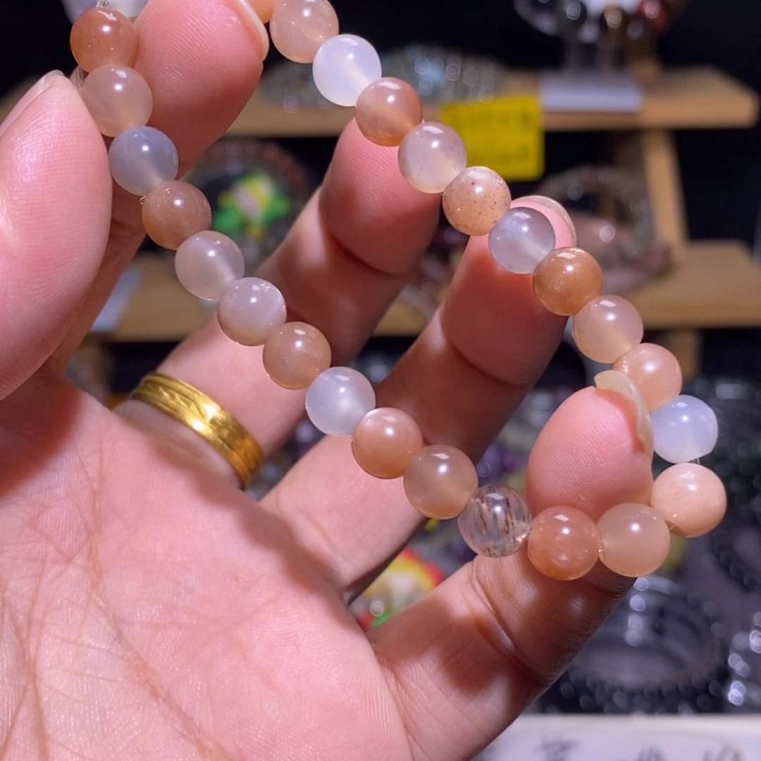 水晶手串未镶嵌8 彩月光 7.2