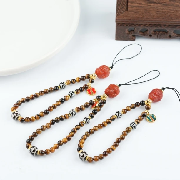 壹加师姐｜手工设计黑s话xm三贵人玛瑙多宝挂件多样性发一7054N