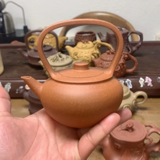 紫砂茶壶降坡泥提梁