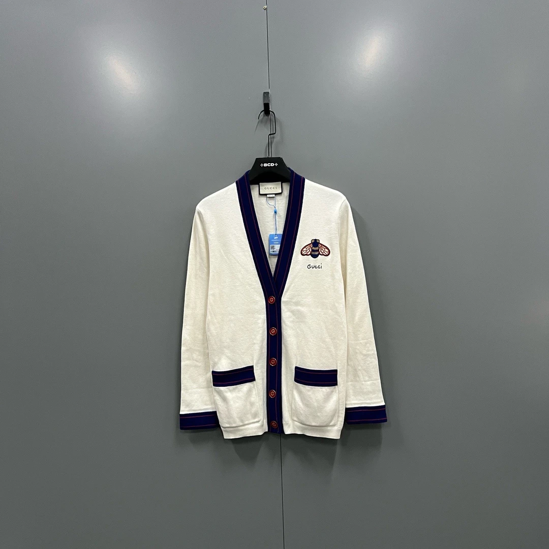 99新 GUCCI/古驰 蜜蜂刺绣针织开衫 S码/98新/608344