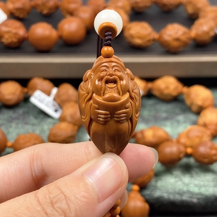 橄榄核手串/手链包衣财神