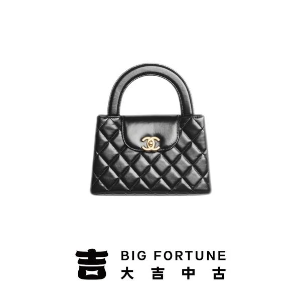99新 Chanel/香奈儿 大吉中古2/Chanel香奈儿25a黑金kelly斜挎包