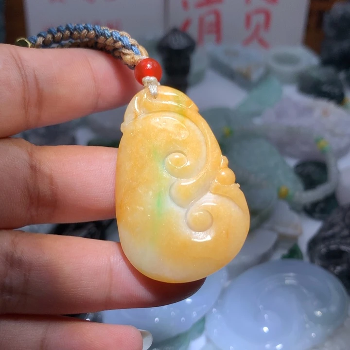 翡翠未镶嵌颈饰保真天然A货翡翠