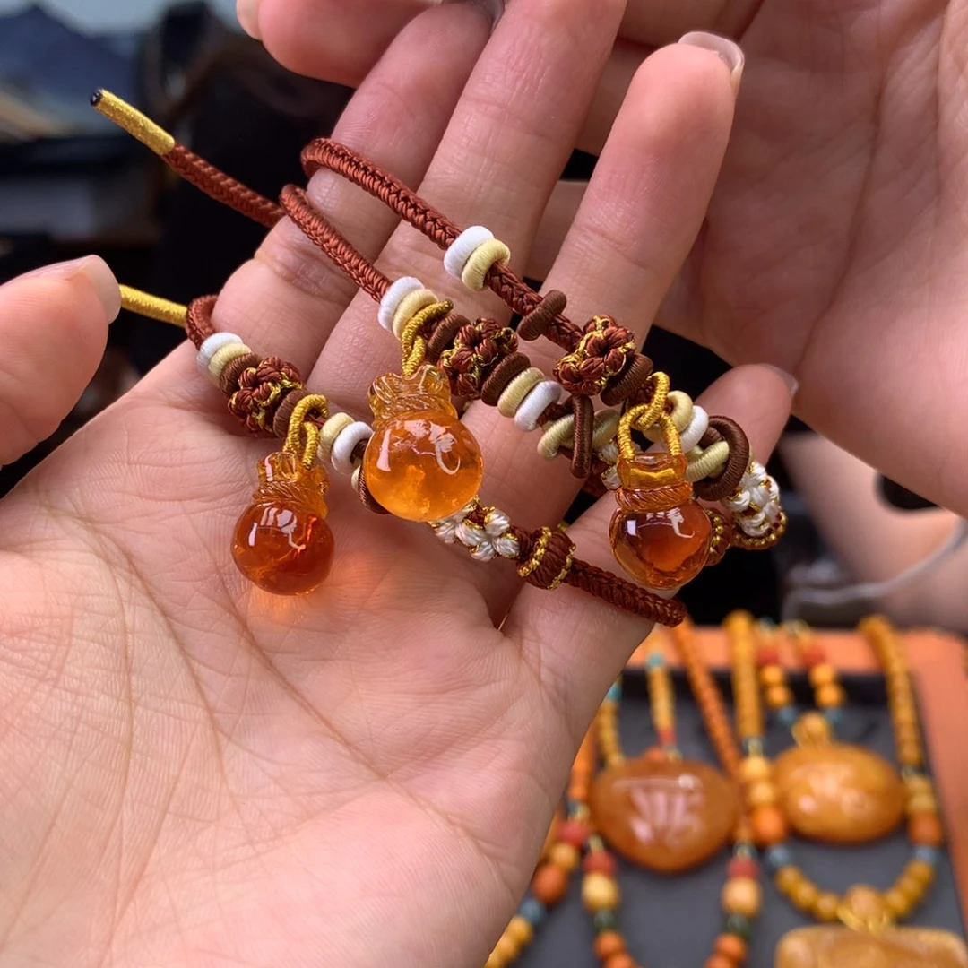 未镶嵌琥珀手绳多样性发一