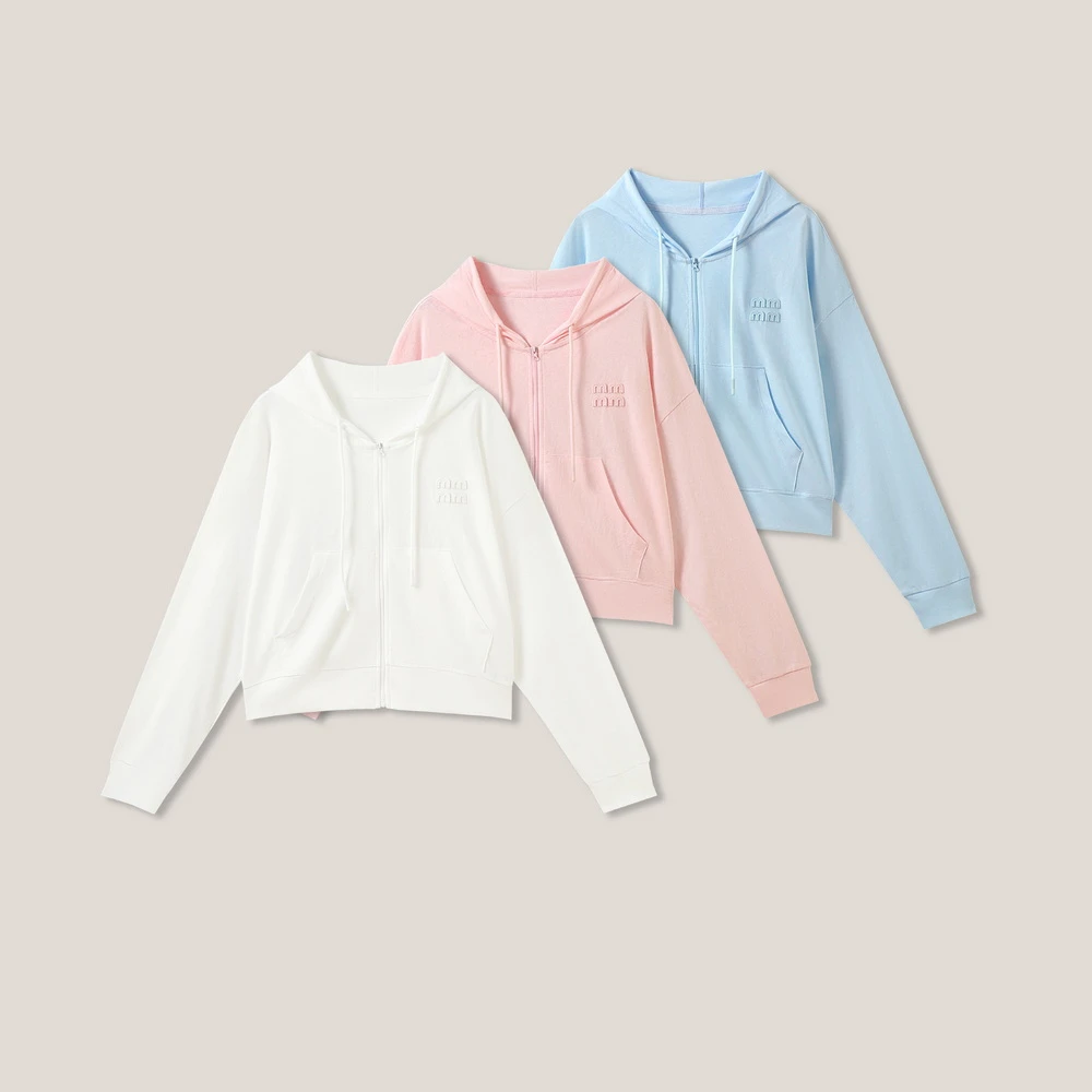 原创设计  户外长袖薄款抽绳连帽拉链防晒衣外套ss26107