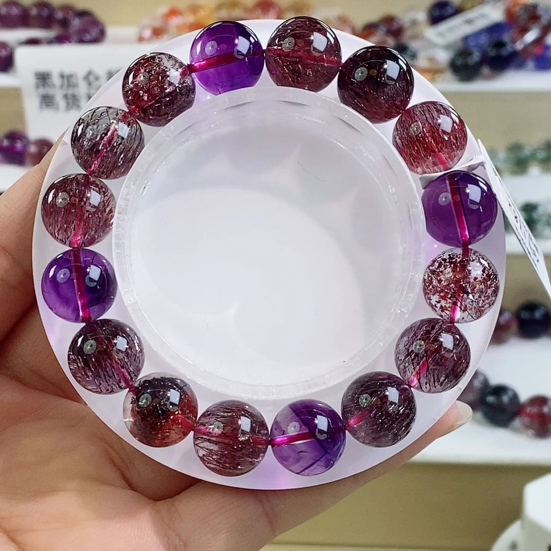 未镶嵌手链水晶黑加仑超超七12+m