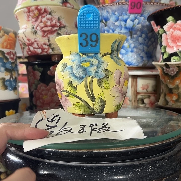 景德镇手绘花盆 满38包邮