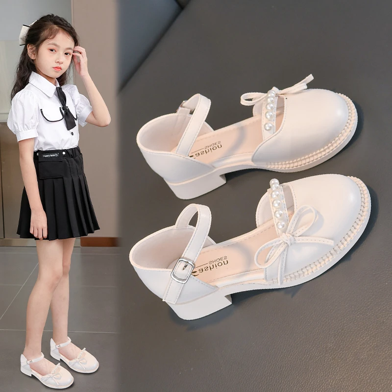 女童包头凉鞋6-12岁新款春秋儿童皮鞋公主鞋爆款防滑中大童女童鞋