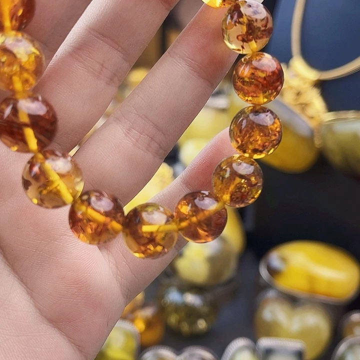 裸石琥珀未镶嵌手串