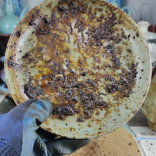 瓷片双麒麟逐日盘
