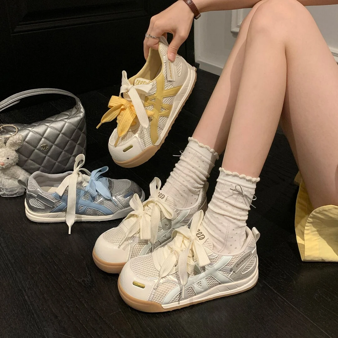 「稳叔」小泡芙【增高6cm】25春夏新款百搭运动大圆头德训女厚底