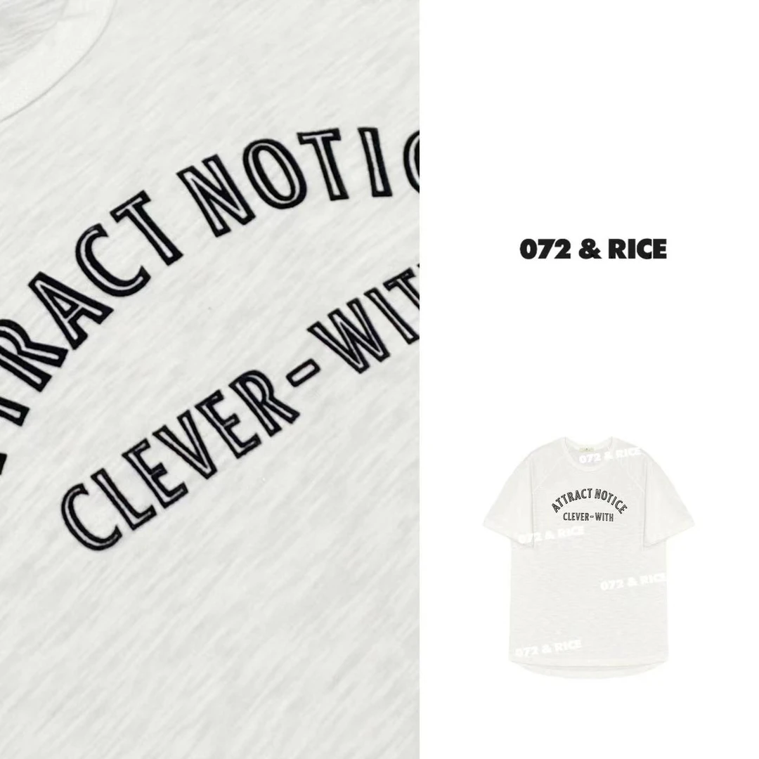072 & RICE【流光TEE】100竹节棉 夏季休闲圆领短袖T恤 Z-32NB406