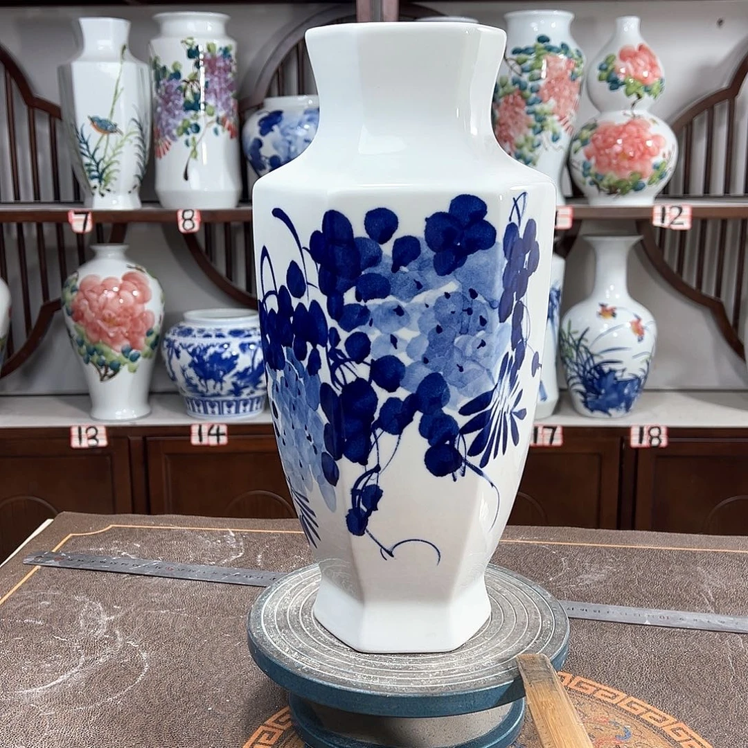 摆件景德镇陶瓷6青紫