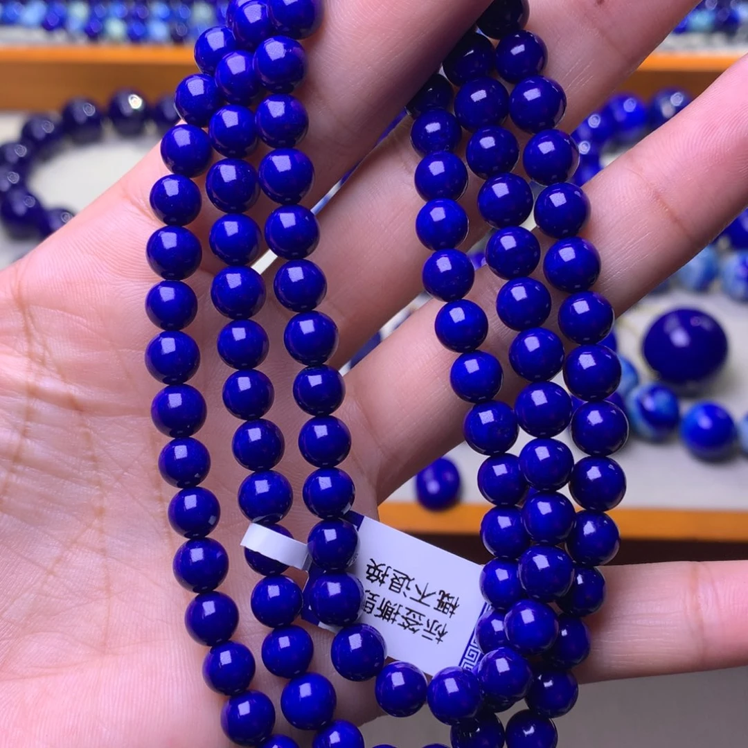 青金石未镶嵌手串6.8mm