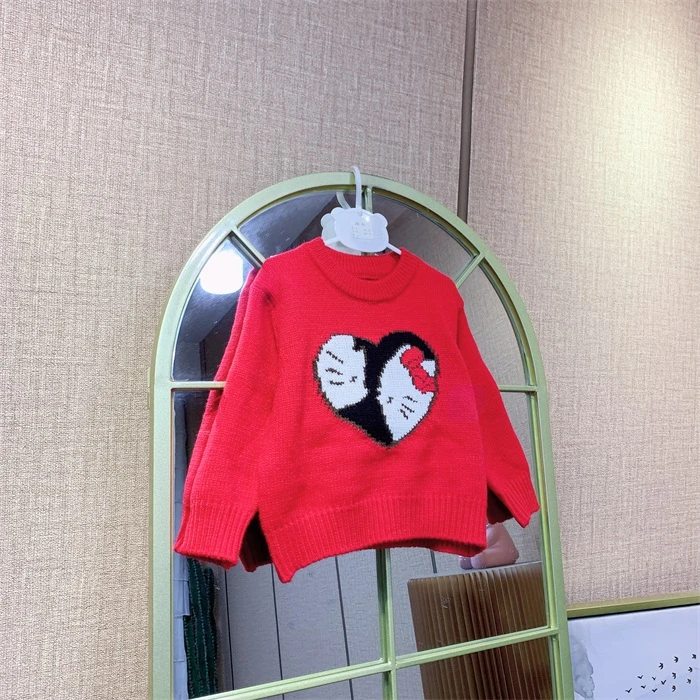 AB181  宝宝红色针织毛衣套头上衣