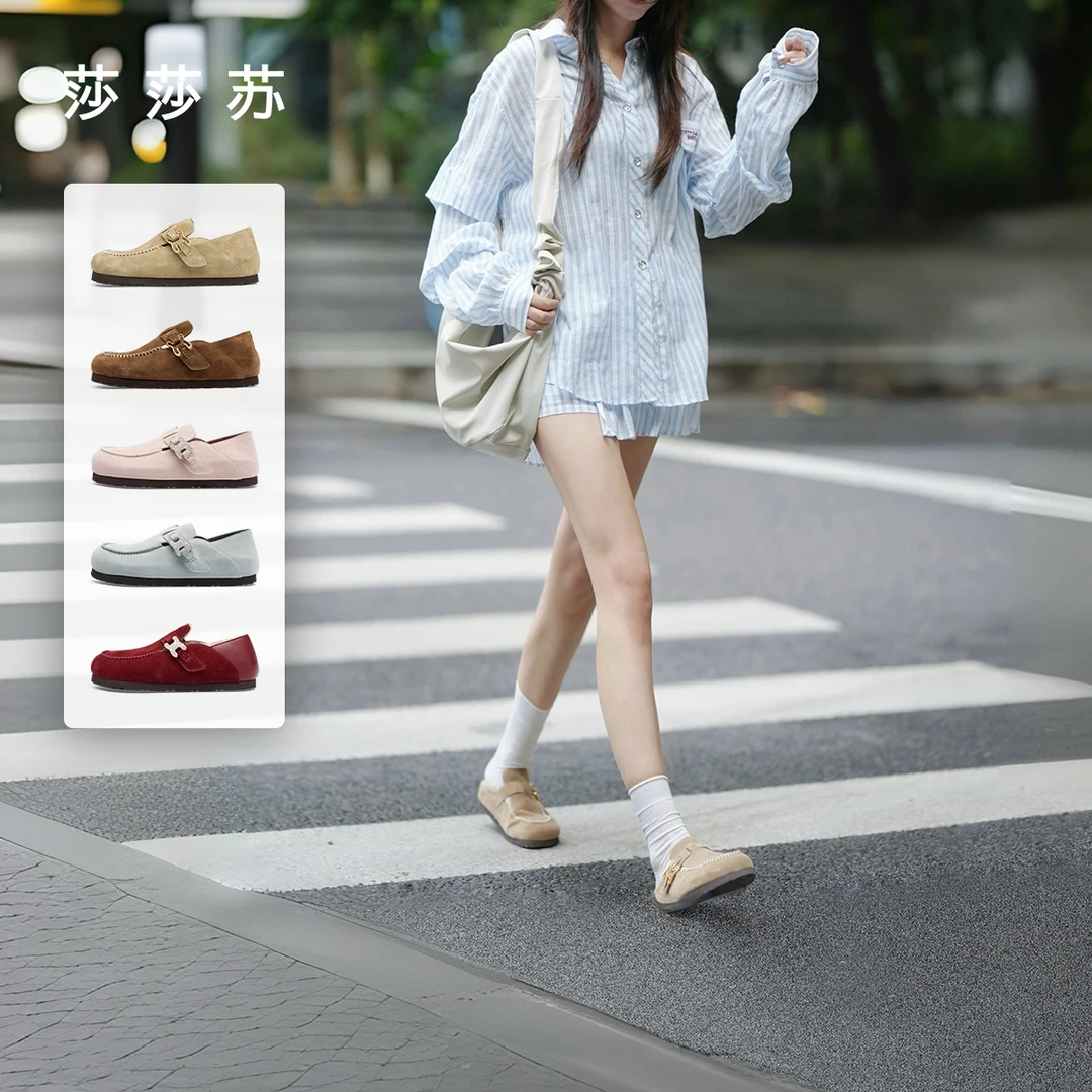 【明星同款】莎莎苏2025春时尚厚底两穿勃肯鞋单鞋懒人鞋ZA54781-41