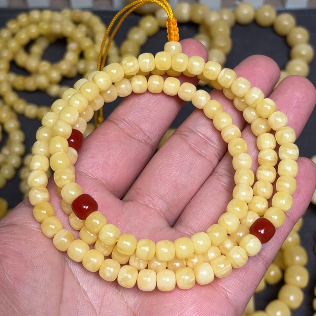 蜜蜡未镶嵌裸石蜜蜡佛珠6.5mm