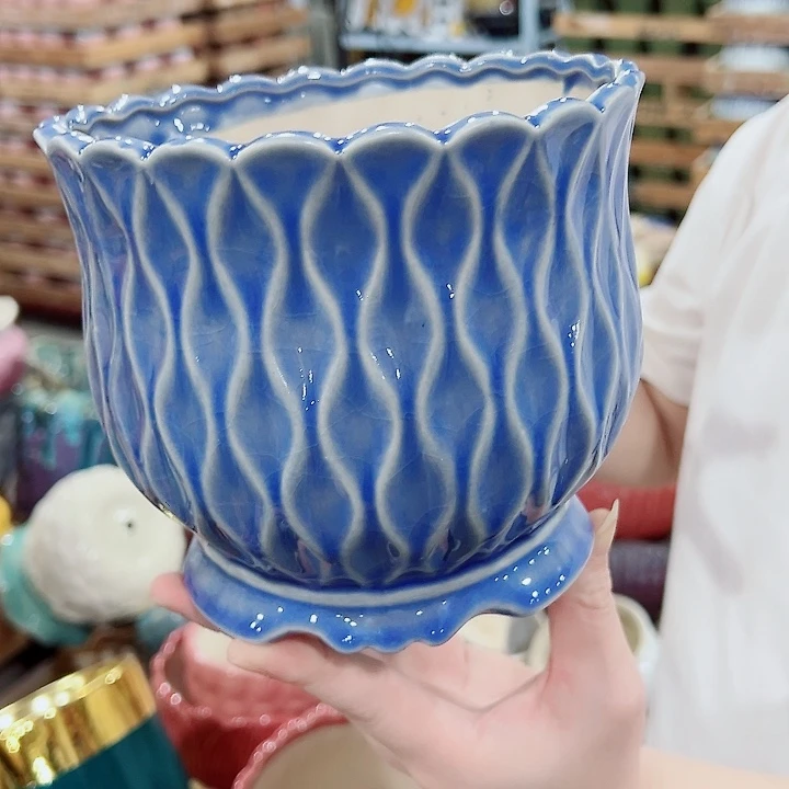 有孔，凑单福利满10元发货陶瓷多肉花盆！