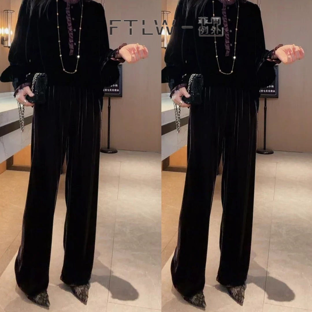 FTLW-【轻奢系列】轻奢高级感气质时尚优雅裤子-4166