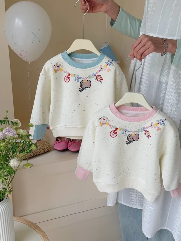 【谷谷家】双色可爱大象大象卫衣