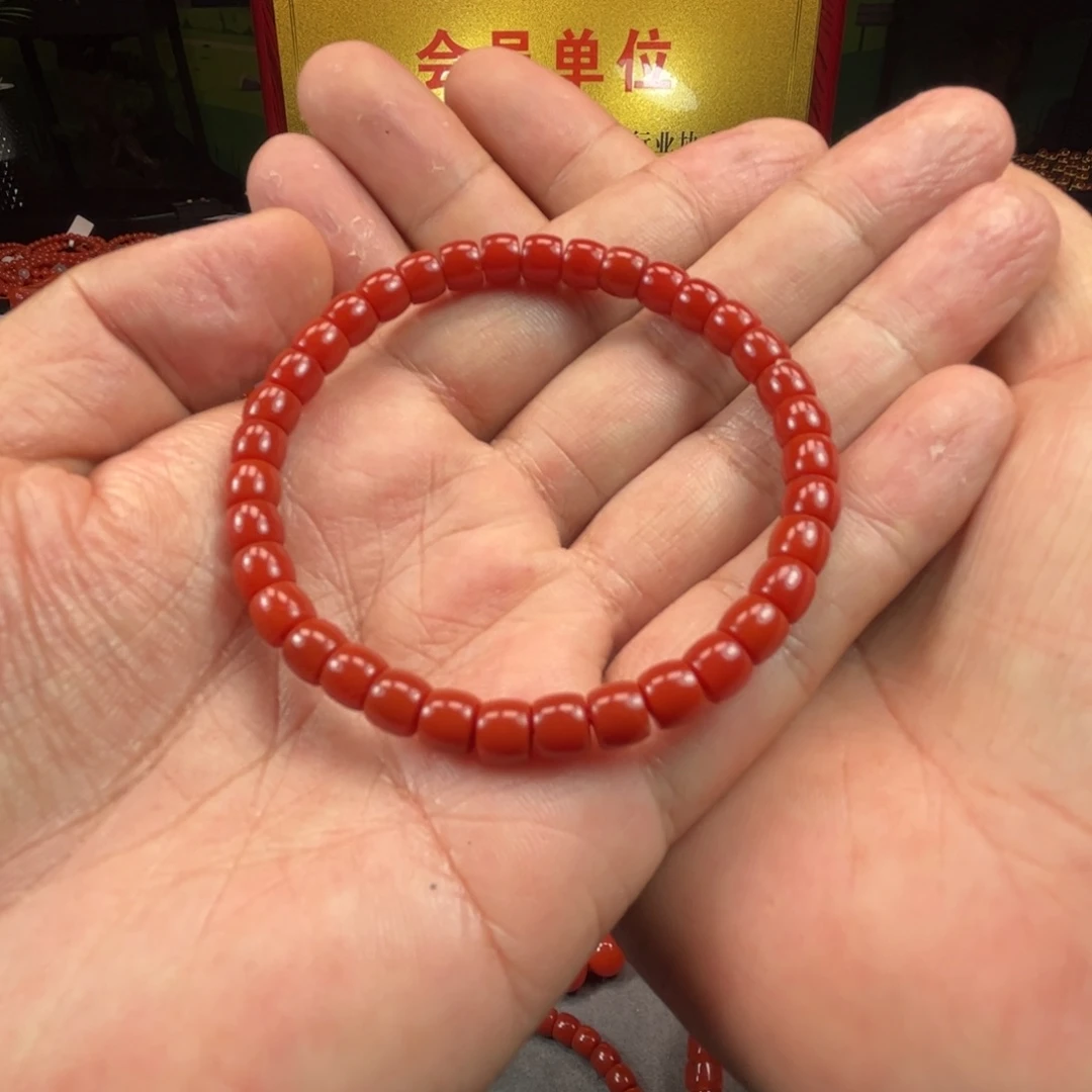 明***风南红玛瑙未镶嵌手链