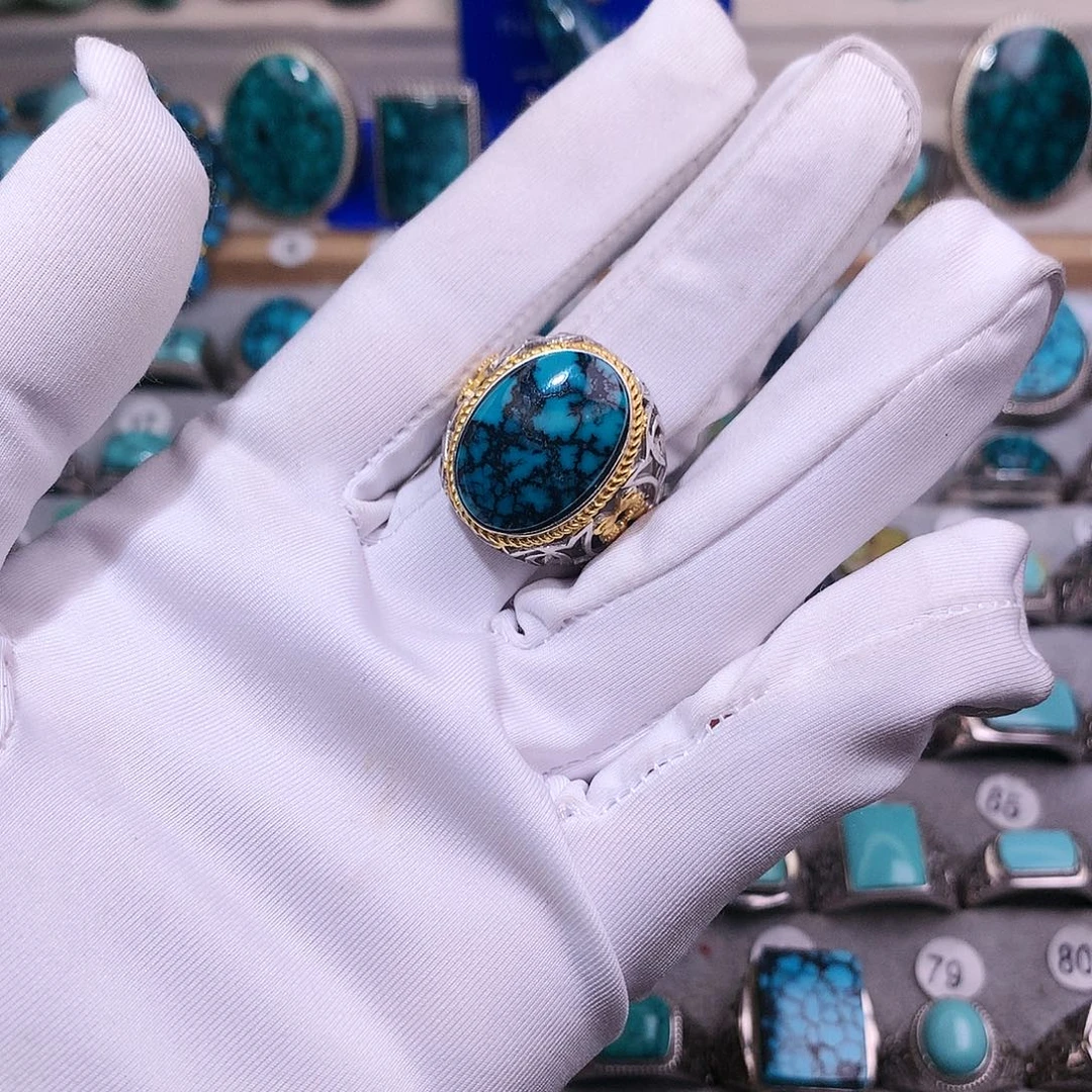 绿松石挂件银S925镶嵌那****柔