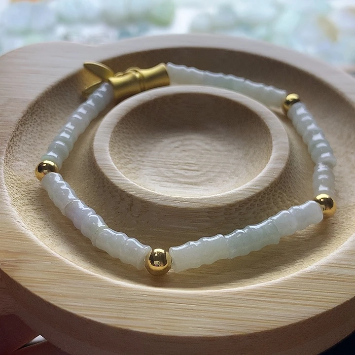 翡翠未镶嵌挂件竹节1串