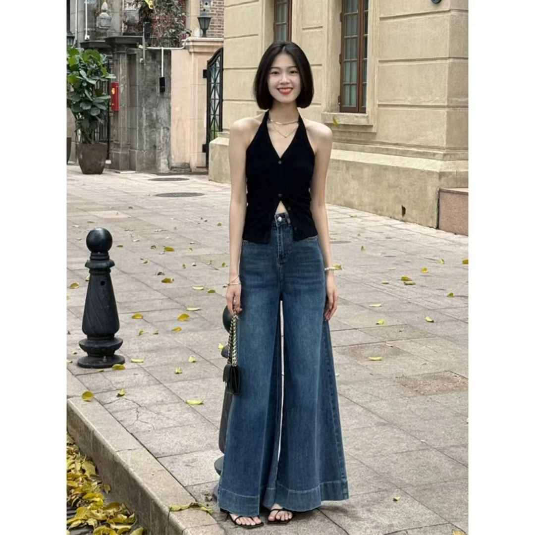 徐秋阳  v领挂脖背心 新款百搭时尚休闲显瘦显白背心吊带