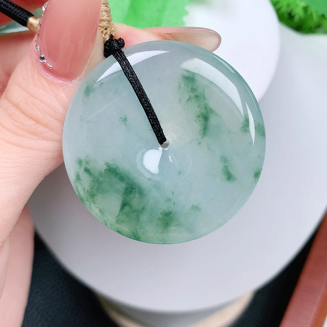 翡翠未镶嵌颈饰平安38.8-5.7