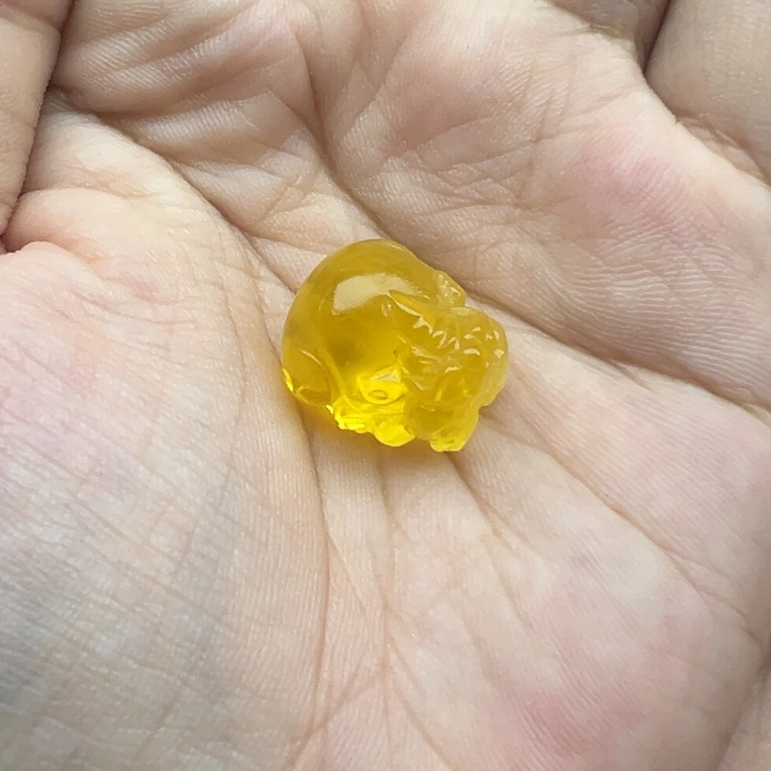 琥珀未镶嵌珠宝奇石貔貅打孔不退换