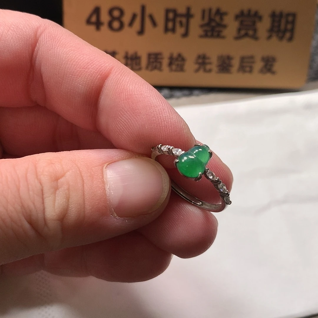 颈饰银S925镶嵌翡翠葫芦 危料