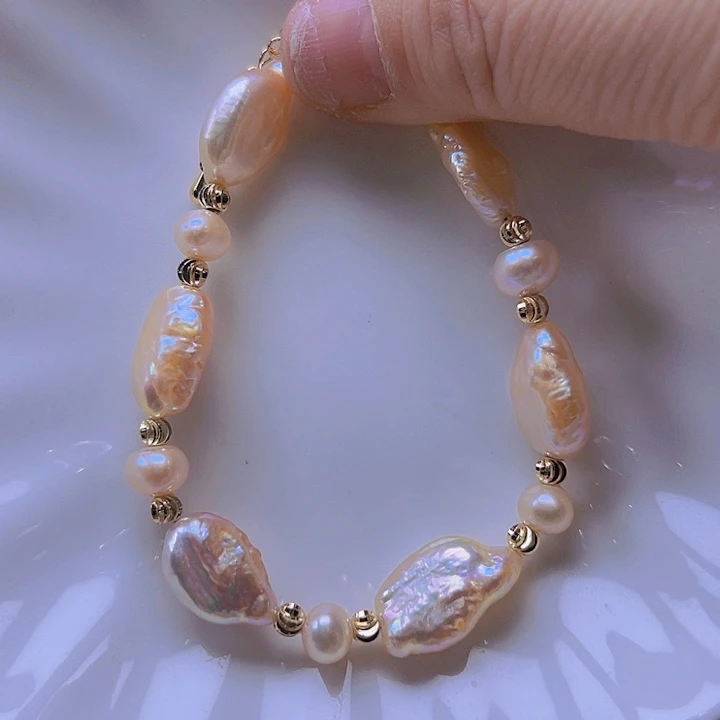 淡水珍珠手绳合金
