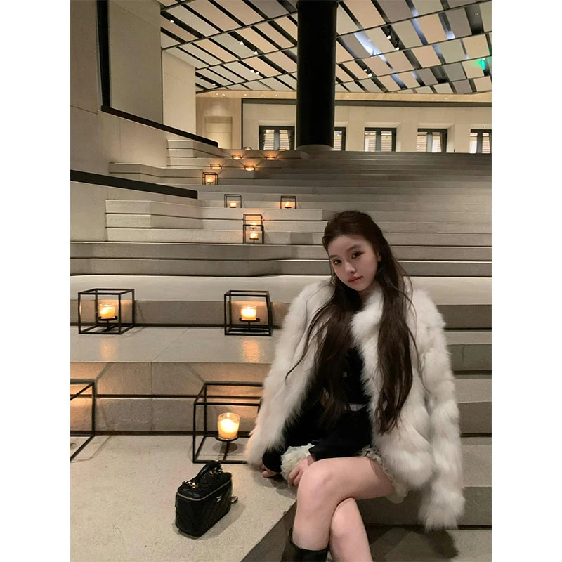 纯欲时尚外套洋气设计感小众洋气长袖上衣高腰撞色半身裙短裙套装