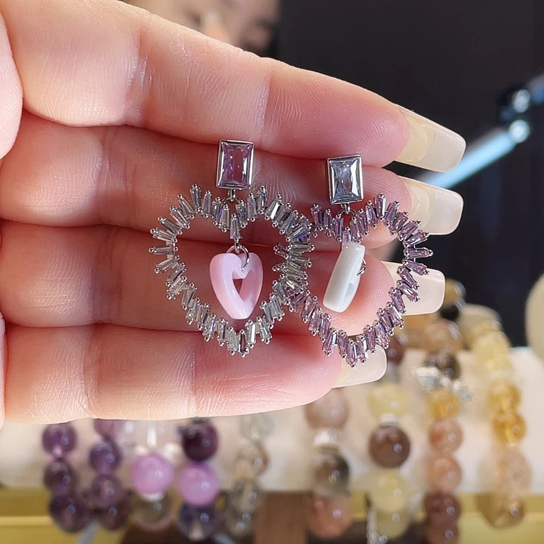 铁合金琉璃合金耳钉耳钉女