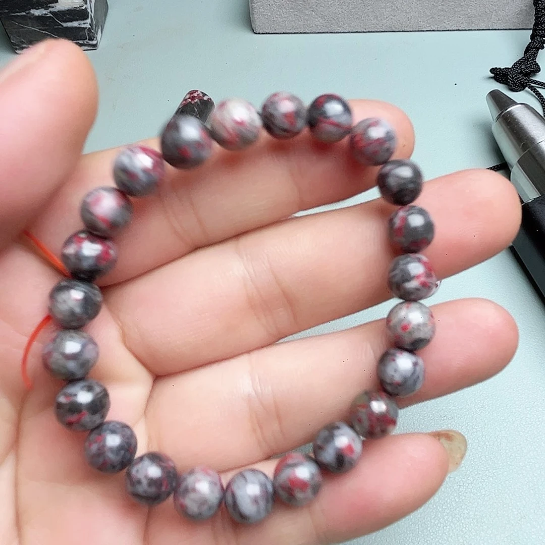 粗砂天然朱砂辰石吊坠