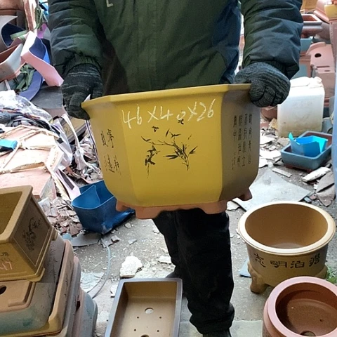 紫砂花盆手工制作