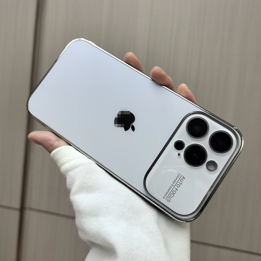 高级感原机质感大视窗15Promax/14/13手机壳16pro磨砂简约电镀一