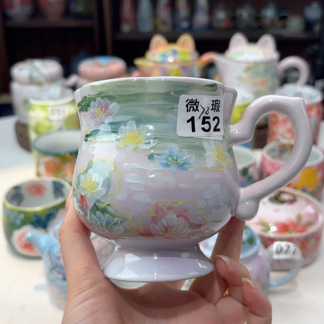 景德镇手绘高温釉下彩陶瓷茶具
