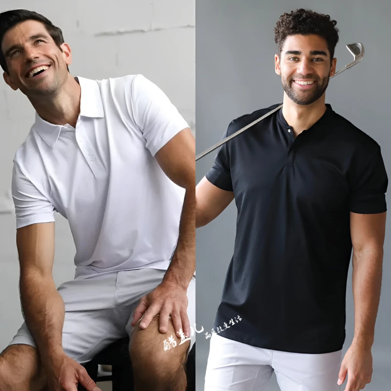 且买且珍惜！德系高端夏季软糯四面弹速干透气运动休闲短袖T恤男