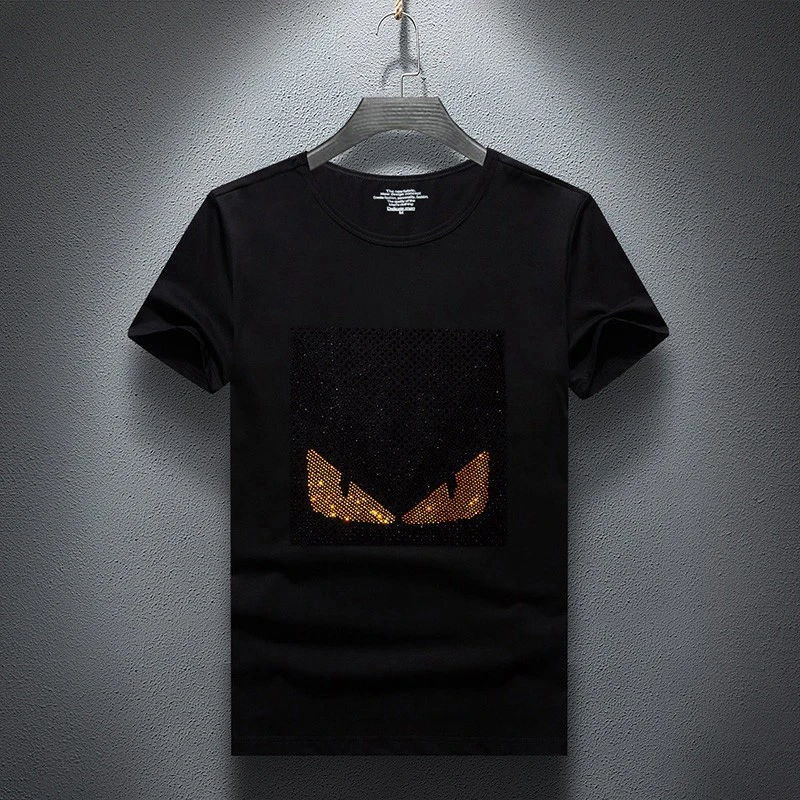 【Npkp&Victorit官方】欧洲站夏季潮牌圆领短袖体恤男烫钻印花社