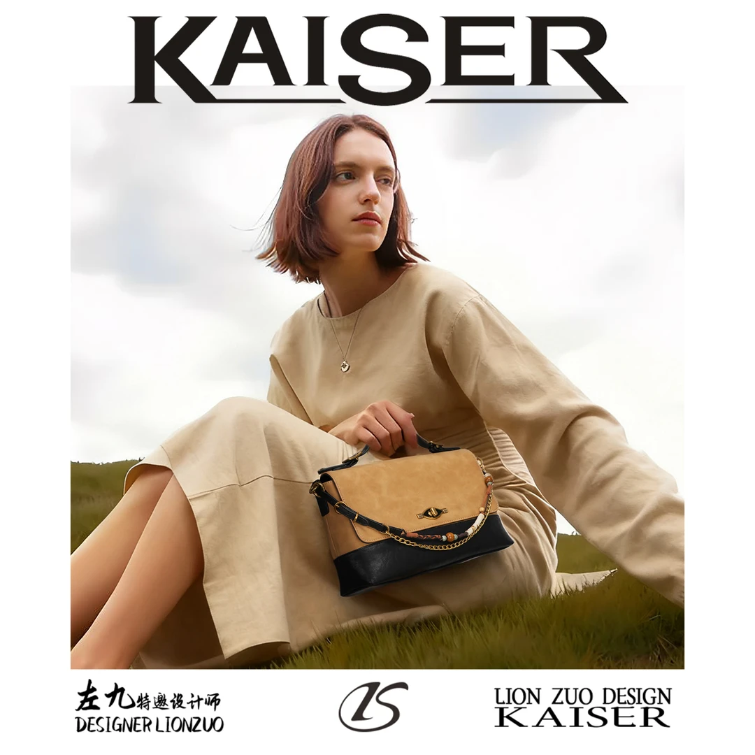KAISER/凯撒【天使之眼】轻奢时尚复古手提包女士斜挎包