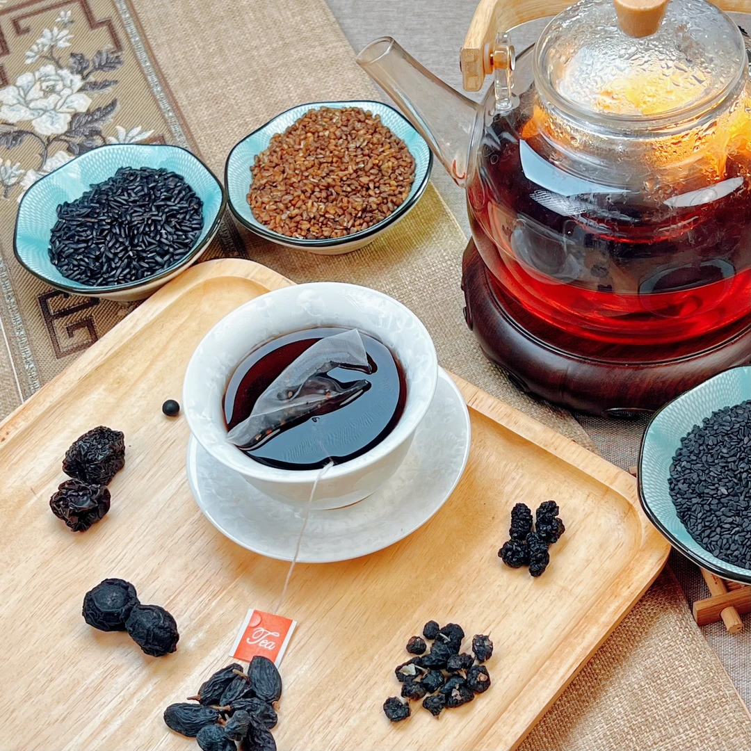 【买一送一】传统正宗九黑茶125g 独立包装 九种材料 煲水泡茶