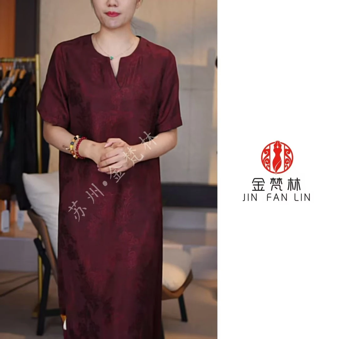 【古道西风】双面穿高端新中式中国风绞萝连衣裙鸡血藤送腰带