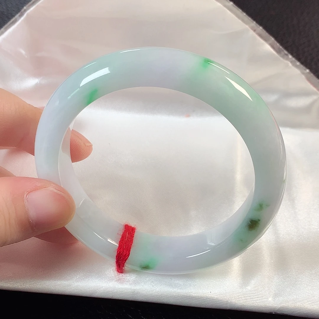 翡翠手镯未镶嵌缅甸天然翡翠手镯55圈口